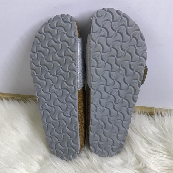 birkenstock Madrid Big Buckle Washed Metallic Blue Silver size 38 - Picture 15 of 15